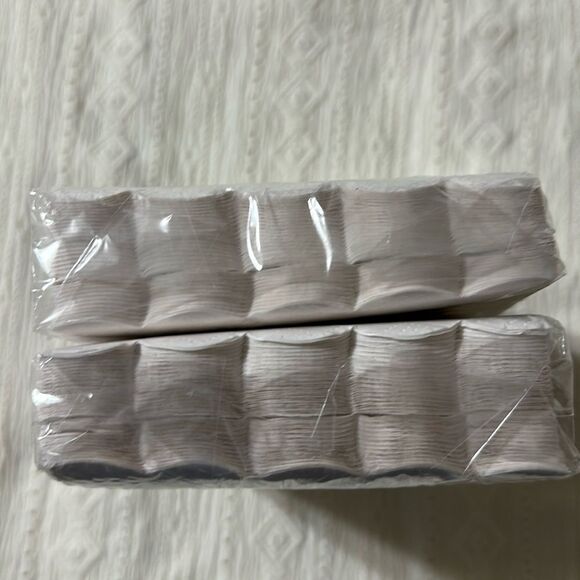 OCS 32 x 2pk Palm Oasis Guest Paper Towel Napkins Blush Pink Green Scalloped - Picture 7 of 7